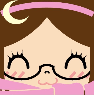 Square face avatar with playful styling and centered details