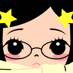 Cute cat-style square avatar with glasses