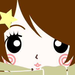 Cute square face avatar with bold facial features